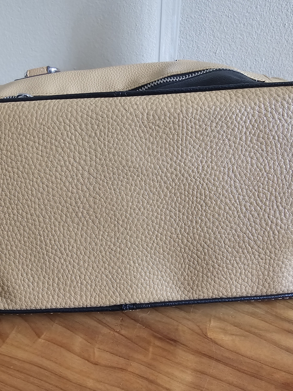 Two-Tone Black and Tan Everyday Tote - Picture 8 of 8
